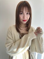 ヌーフェム(nuu fem)&nbsp;レイヤーミディアム×ベージュカラー  大人レイヤー