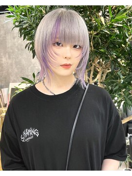 イコ(.ico) white silver × lavender