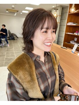 シンス(Since) マロンブラウン 外ハネ ウェーブ パーマ