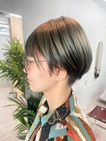 プラム(plum.)&nbsp;アンブレラカラー/ブリーチ/グレー/ハンサムショート/plum