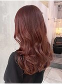 ピンクヘアー秋色オリーブカラー_ba483531