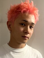 ヘアカロン 熊本本店(Hair CALON)&nbsp;メンズブリーチカラーピンクカラースパイキーショートベリショ