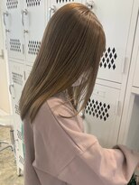 リムレスバイサンク 万代 新潟駅(LIMLESS by cinq)&nbsp;ミルクティーベージュダブルカラーケアブリーチインナーカラー