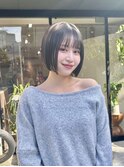 黒髪/ボブウルフ/ネビージュ/小顔/ワンレン