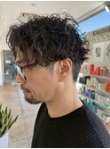 甲府昭和町波巻きパーマツイストスパイラルパーマセンターパート