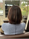 レイヤーボブ　ナチュラルブラウン