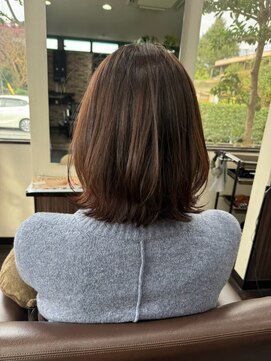 美容室 フォーリア Foglia レイヤーボブ　ナチュラルブラウン