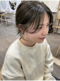 ハーフアップシースルーマッシュハイライト40代50代姫カット