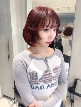 ヘアサロン ガリカ 表参道(hair salon Gallica) チェリーレッドカラー/レイヤーボブ