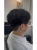 フェザーパーマ/センターパート