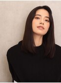 大人美人◎かきあげミディアムストレートで艶髪イメチェン