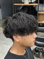 オーバルバイアピッシュ(OVARL by apish)&nbsp;シャドウパーマ/メンズパーマ波巻きシャドウラウンドマッシュ