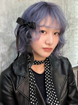 オルズ 渋谷(ALLZ) 日本一傷まないブリーチカラー■ラベンダーパープルクラゲヘア