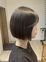 カーフ アオゾラヘアー 光の森2号店(calf AOZORA HAIR) コンパクトボブ フェイスレイヤー グレージュ スタイリング簡単