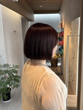 ラミン(LAMIN) 色落ちまで可愛いピンクラベンダーとタッセルボブ