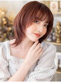 淡いピンクベージュクラゲカットくびれウルフA14志木20代30代
