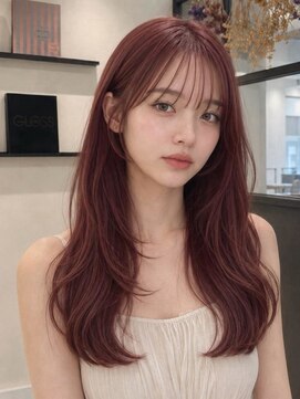 ユーフォリア 青山(Euphoria) ラベンダーカラー透明感カラーアッシュグレーロングヘア内巻き◎