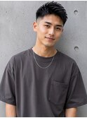 池袋 スパイキーアップバング フェード アッシュブラック