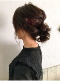 〔ange maco〕ミディアムのシニヨンアップ