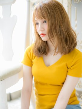 ブルー(BLUE) *CUORE水戸*…外国人風オレンジカラー抜け感ニュアンスカールb