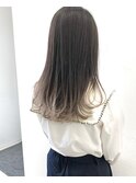 地毛は染めないホワイトベージュグラデーションカラー