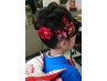 七五三・7才★ 現代風アップヘアー+着付け＋メイク￥15000→￥11000 税込