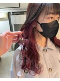ワインレッド/インナーカラー/ボルドーカラー