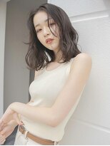 オースティン 調布アミックス(AUSTIN)&nbsp;大人かわいい前髪セシルカットココアブラウンフリンジウェーブ