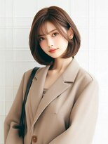 リンクミリ(Link mili)&nbsp;前髪/イメチェン/小顔カット/ネビージュ/ワンレン/黒髪/ボブルフ