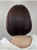ボブ ベージュ 艶髪 髪質改善カラー ショート