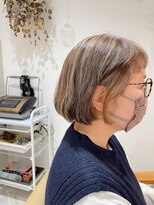 ココアボーテ(COCOA Beaute)&nbsp;白髪ぼかしハイライト　ボブ