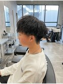 刈り上げマッシュ×ツイストパーマ