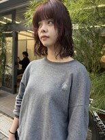 エルメ クラマエ(Elme)&nbsp;ボルドーカラー×ミディアムパーマ