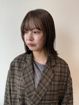 サラ ビューティー サイト 古賀店(SARA Beauty Sight) 顔周りレイヤー/ボブレイヤー/オリーブグレージュ/大人かわいい