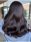 大人シアーベージュミニウルフボブミディアムレイヤー