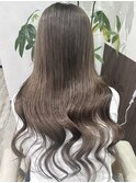 韓国風レイヤーカットアディクシーカラーオリーブグレージュ堺東