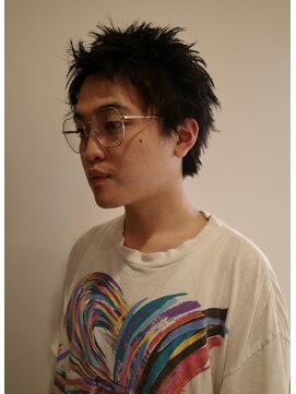 ブルートマト(BLUE TOMATO) スパイキーショートベリショ短髪学割マレットニュアンスパーマ