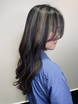 モナン 渋谷(Monan) オリーブグレーハイライト×ローレイヤーカーテンバング