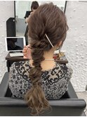 ヘアアレンジ/ヘアセット/編み下ろしアレンジ/編み下ろし