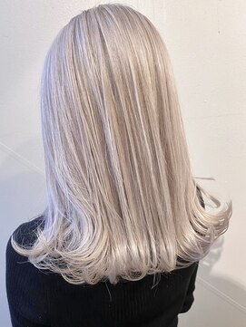 ベルヘアーデザイン 堺東(Belle hair Design) ハイトーンホワイトベージュイルミナカラー20代30代40代堺東
