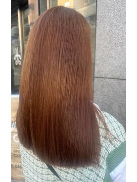 サロンジオ 本厚木(salon the O's) イメチェン/レッドブラウン/フルバング/似合わせカット/本厚木駅