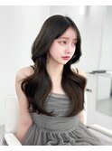 韓国ヘア レイヤー 顔まわり