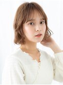 オレンジベージュボブパーマボブディj小山20代30代