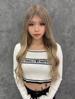 エスト 大阪梅田(EST)&nbsp;レミー100%高級人毛/53cm☆シールエクステ60枚+ブリーチカラー