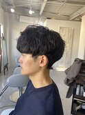前下がりマッシュパーマニュアンスパーマ