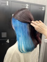 アドラ(ADLLA) ダークチェリーレッド×インナーターコイズブルー