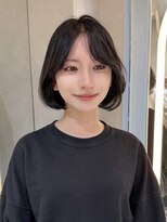 ロンドリメゾン 原宿(Lond re Maison.) ラテグレージュ顔周りレイヤーボブ韓国巻き結べるレイヤーカット