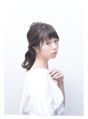 【Dulce】ウェーブポニー×ベージュ