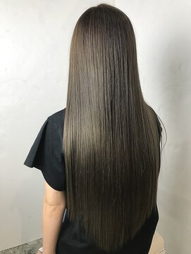 アービング(a'bing) ツヤ感◎透明感×暗髪＠縮毛矯正ストレート