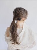 ルーズヘア/ローポニーテール/外国人風カラー/神戸/三宮/美容院